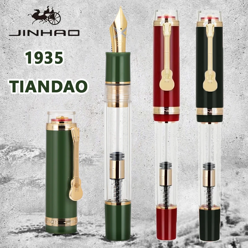 Jinhao 1935 TIANDAO Fountain Pen Black/Red/Green Luxury F/M Sword Nib Writing Calligraphy ink Pens Stationery School Supplies