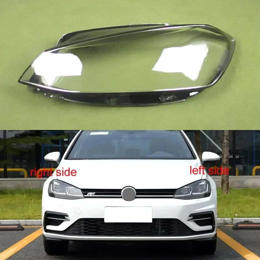 

For Volkswagen VW Golf 7.5 2018-2020 Car Accessories Headlight Cover Transparent Shade Headlamp Shell Lampshade Lens Plexiglass