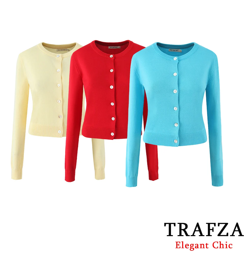 

KONDALA Women Casual Cute Cardigan Knitted O-Neck Long Sleeved Buttons Cardigan 2025 Spring Fall Fashion Sweet Slim Lady Cardiga