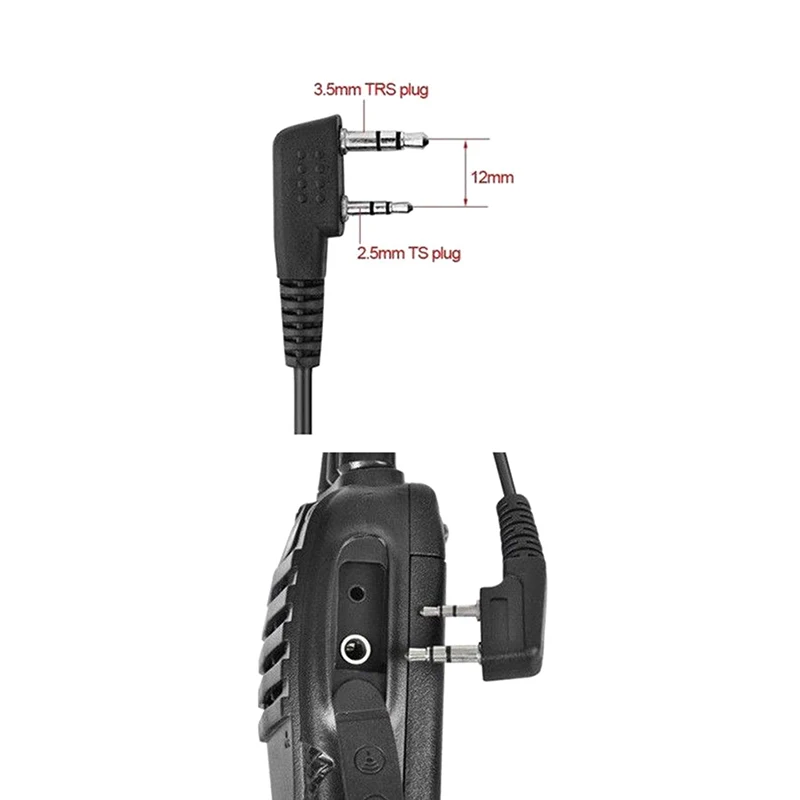 1Pc Radio Earpiece Earphone Headset Mic For Kenwood  BF-888s Two-way Radio