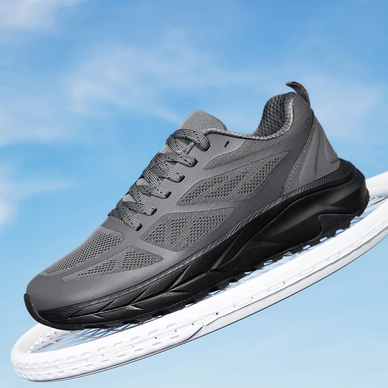 

Casual Sneakers Men Shoes Anti-slip Thick Sole Outdoor Sports Shoes Men Lace-up Comfortable Soft Breathable Shoes Men