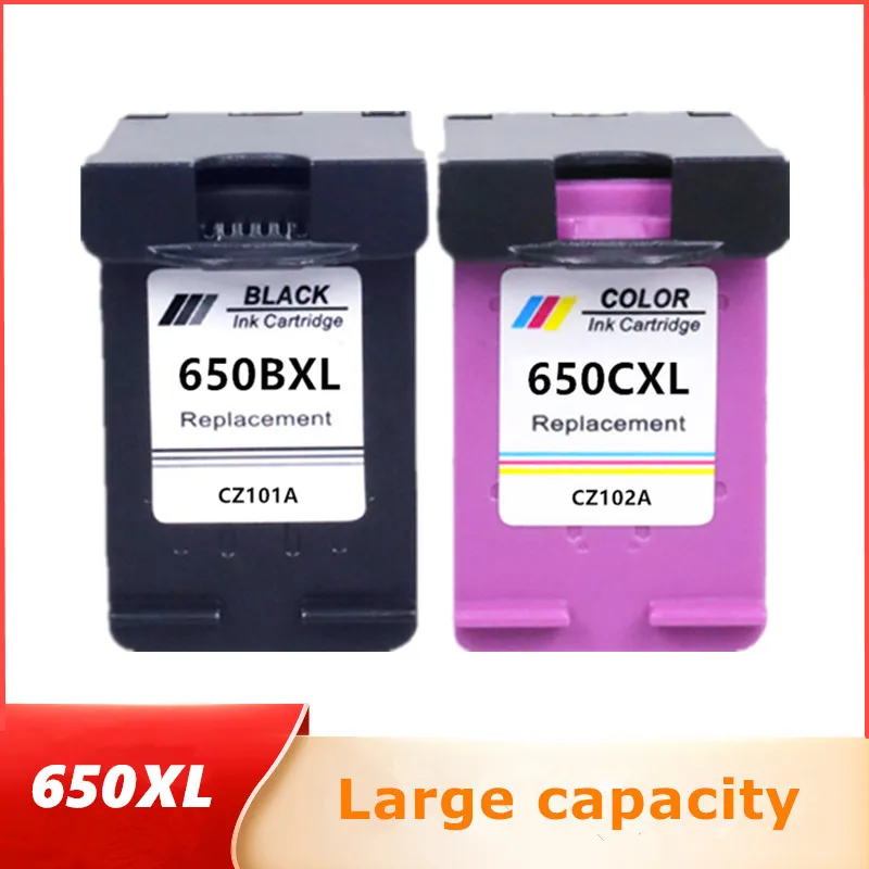 Replacement Ink Cartridge 650XL for HP 650 XL for HP650 Deskjet 1015 1515 2515 2545 2645 3515 3545 4515 4645 Printer