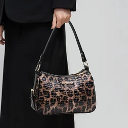 Leopard Print Bag 2024 New lady Bag famous brand shoulder messenger bag genuine leather handbag luxury handbag women