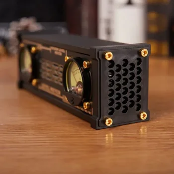 وحدة تحكم صوت بالضوء RGB مع إضاءة خلفية ، ديكورات سطح المكتب ، مقياس مستوى VU تناظري ، مصباح بيك آب