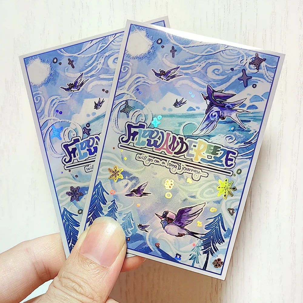 60PCS Yugioh Floowandereeze Card Sleeves Card Games  Yu-Gi-Oh! TCG OCG Trading Card Holographic Shine Protector Case