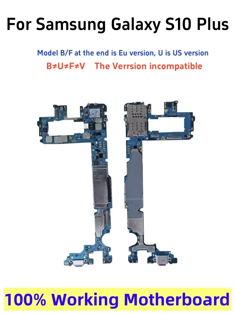 Fully Tested Motherboard with Full Chips for Samsung Galaxy S10 Plus G975U G975F G975FD Unlocked Logic Board Mainboard