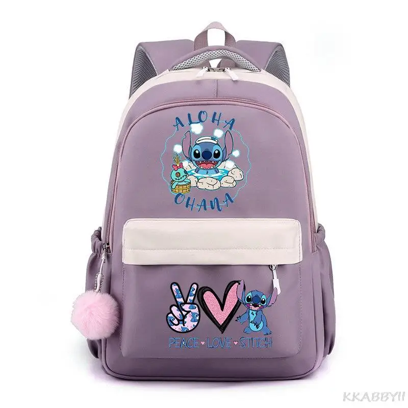 Lilo i Stich Mochila torby szkolne dla dzieci dzieci Cartoon Anime 3D Print duลผe podstawowe Bookbags chลopiec dziewczyna plecak