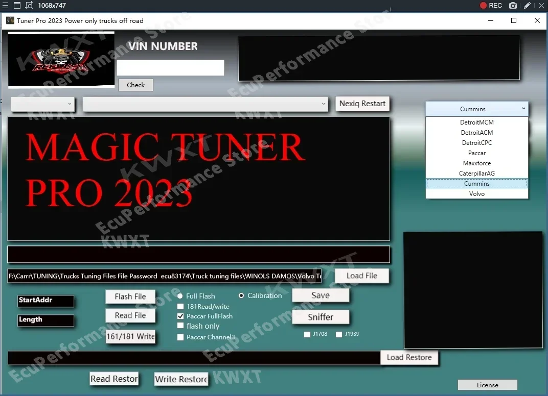 Picture 3: Truck Flash Tool  MAGIC TUNER PRO 2023 Flash The Blocks Simply Flash The Block with A Binary Tuner Delete GHG 17 Detroit ACM