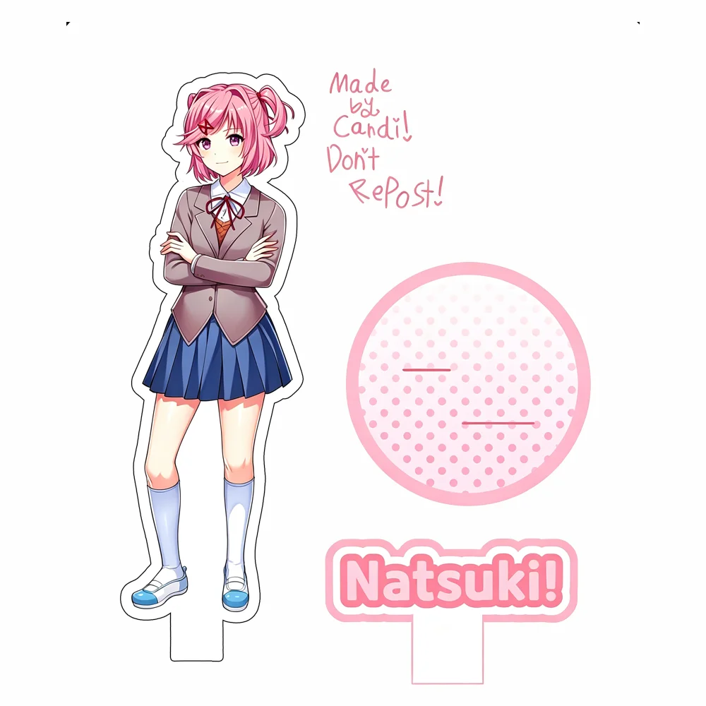 for Popular Game DDLC Yuri Natsuki Monika Sayori Peripheral 15CM Acrylic Stand Desktop Ornament Cute Sending Friends Gift