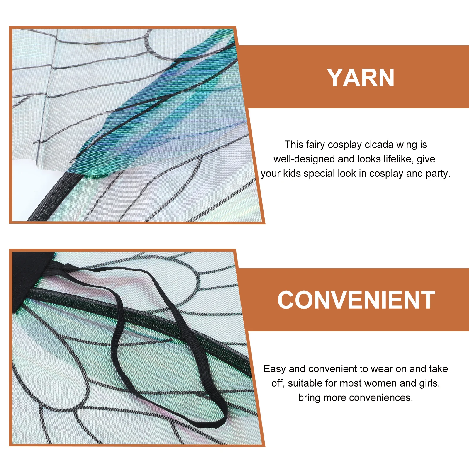 

1pcs Fairy Wings Costume Accessory For Cosplay Festival Party Carnival Stage Performance Women