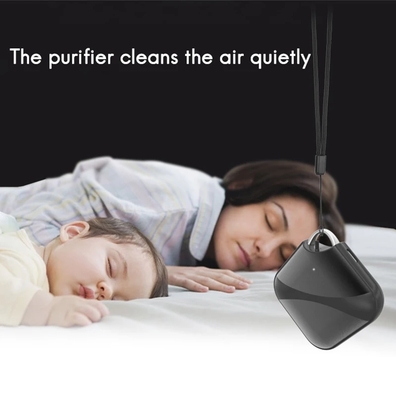 Air Purifier Fashion Personal Wearable Mini Portable Hanging Neck Car Air Outlet Clip 5000W Negative Ion Purifier