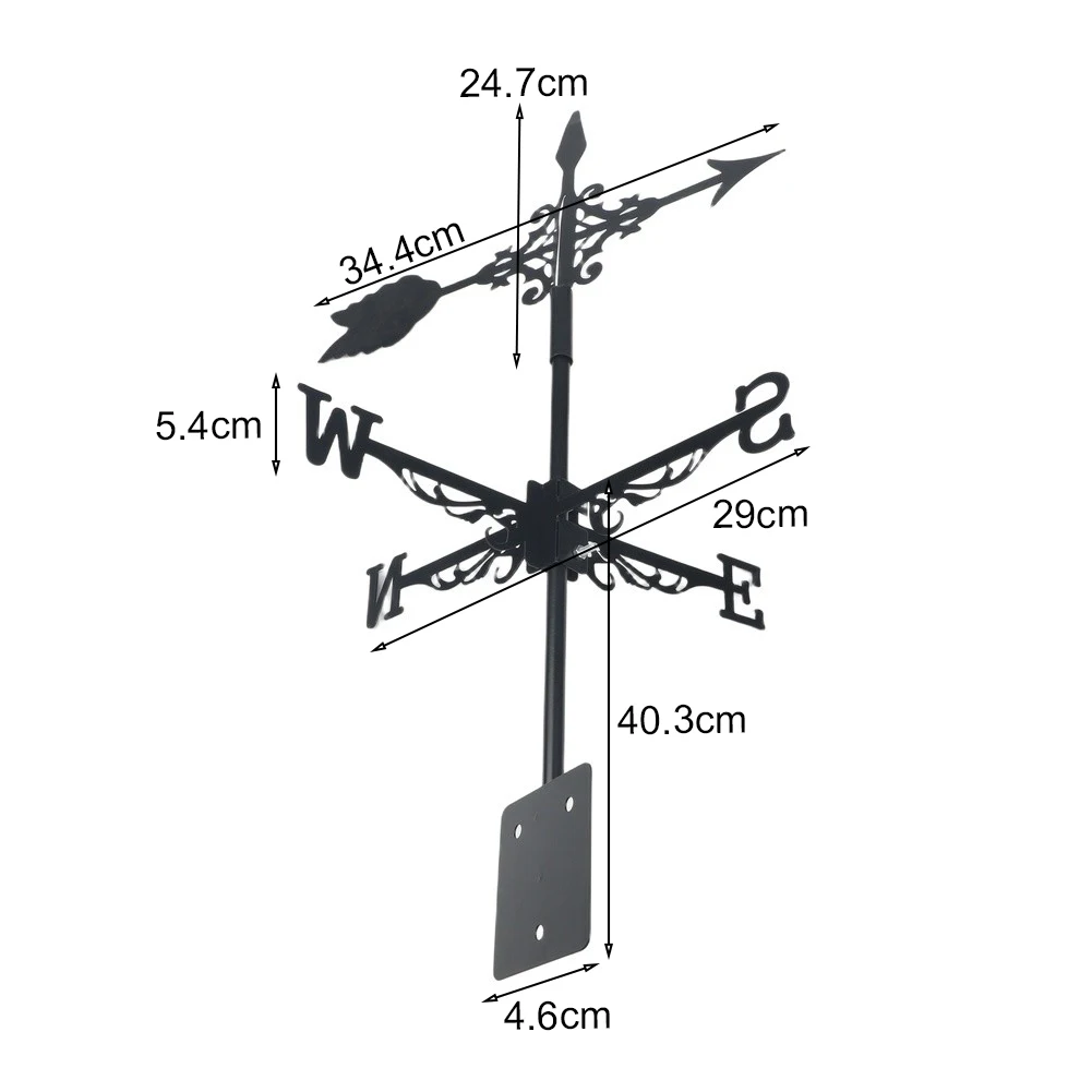 Arrow shaped metal weather vane for farmhouse garden rooftop shed decorative use weather resistant and outdoor accessory