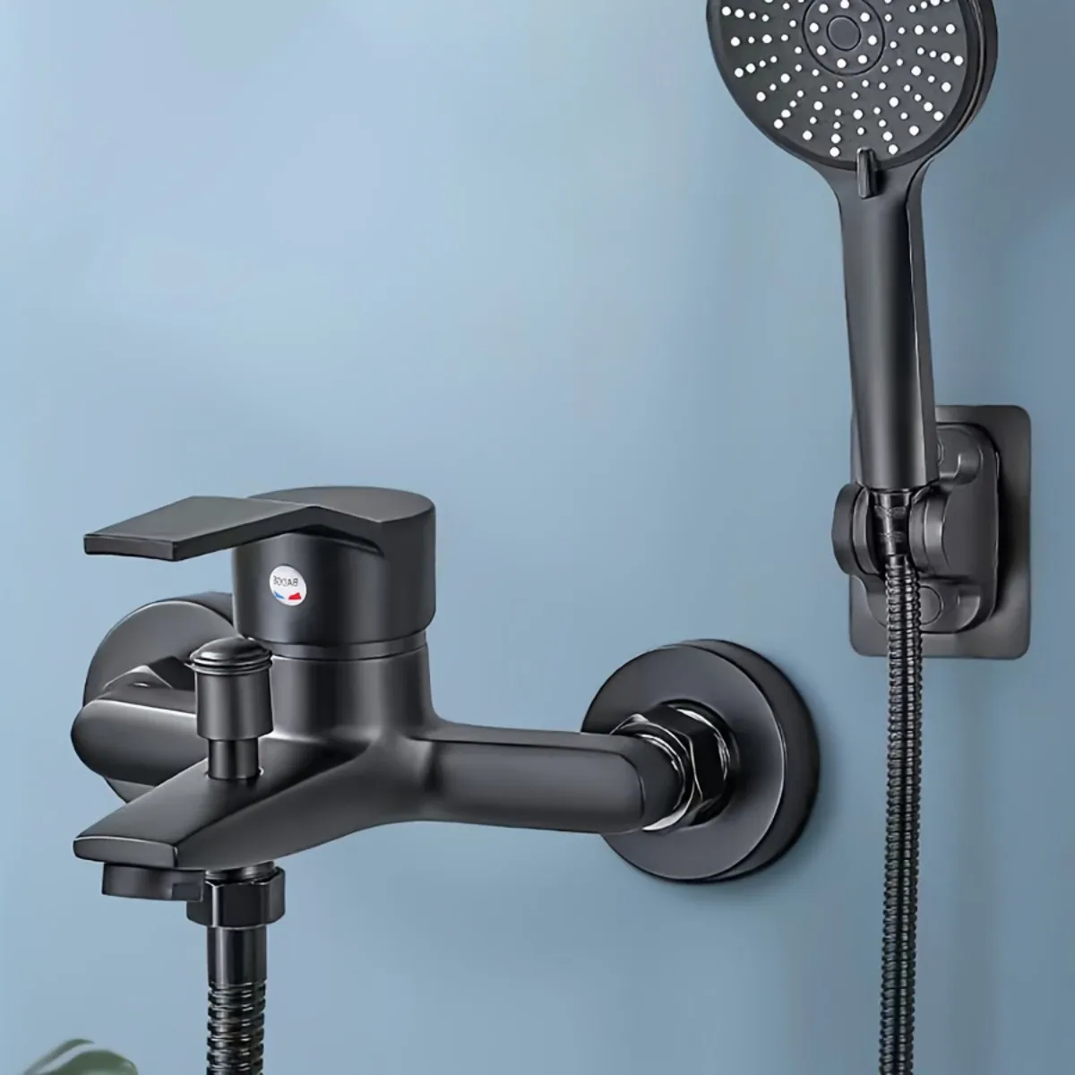 Rubinetto per doccia realizzato in materiale in lega G1 Rubinetto miscelatore triplo a parete filettato da 2 pollici con impugnatura comoda adatto per vasca da bagno di casa