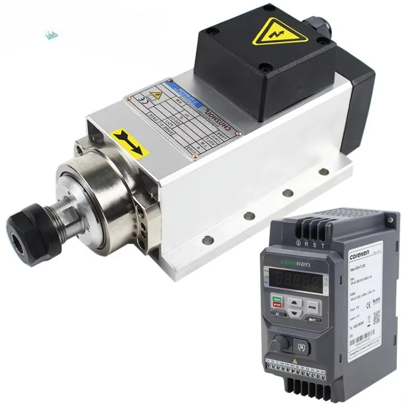 

Numerical control rolling mill spindle motor Er20 2.2kw air cooling numerical control router square spindle motor