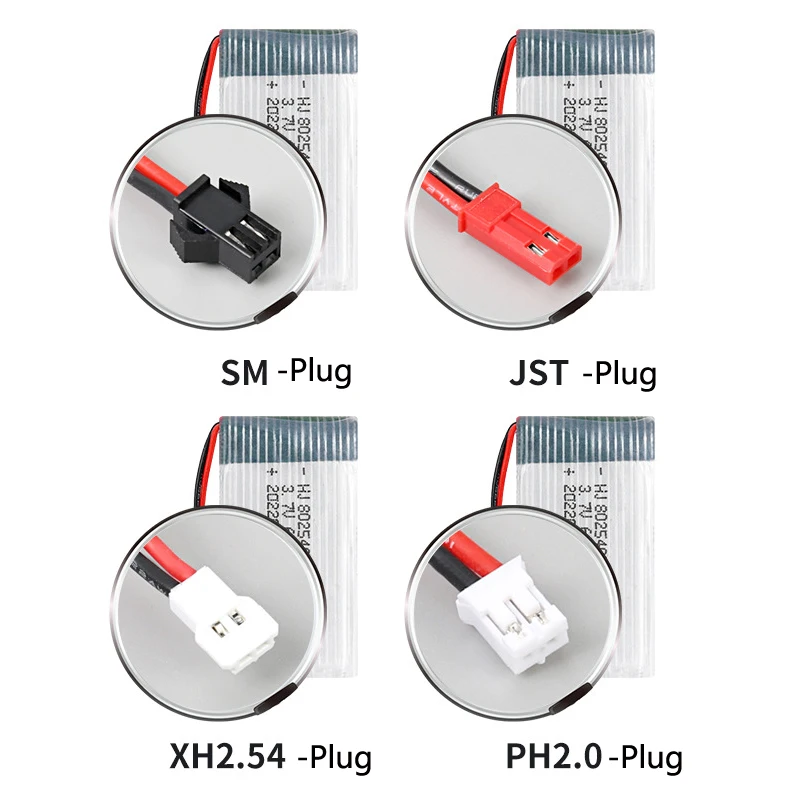 3.7V 600mAh Li-ion Rechargeable Battery for Unmanned Aerial Vehicle (UAV) X5C Aircraft Accessory 802540P Remote Control Battery