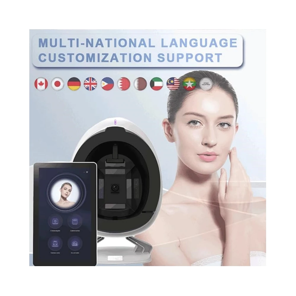 AISIA Q1 3D AI analyseur de peau du visage détection diagnostic des problèmes de peau 8 spectres analyse professionnelle équipement de Salon de beauté