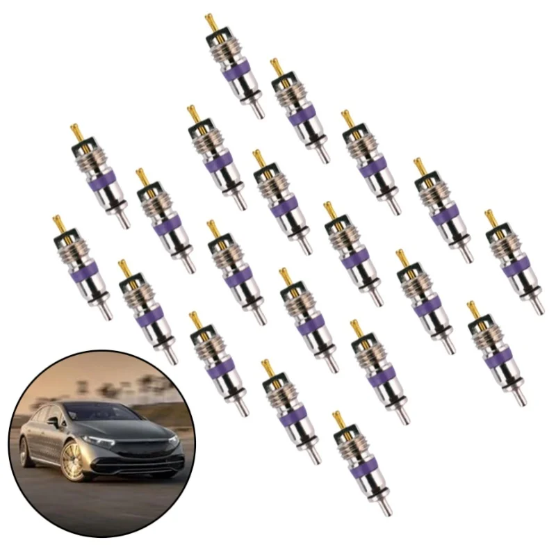20PCS Large Bore A/C Valve Core 8E0820855 64536922944 MT1544 R134a For BMW For Mercedes For Benz For Ford Auto Car Truck HVAC Sy