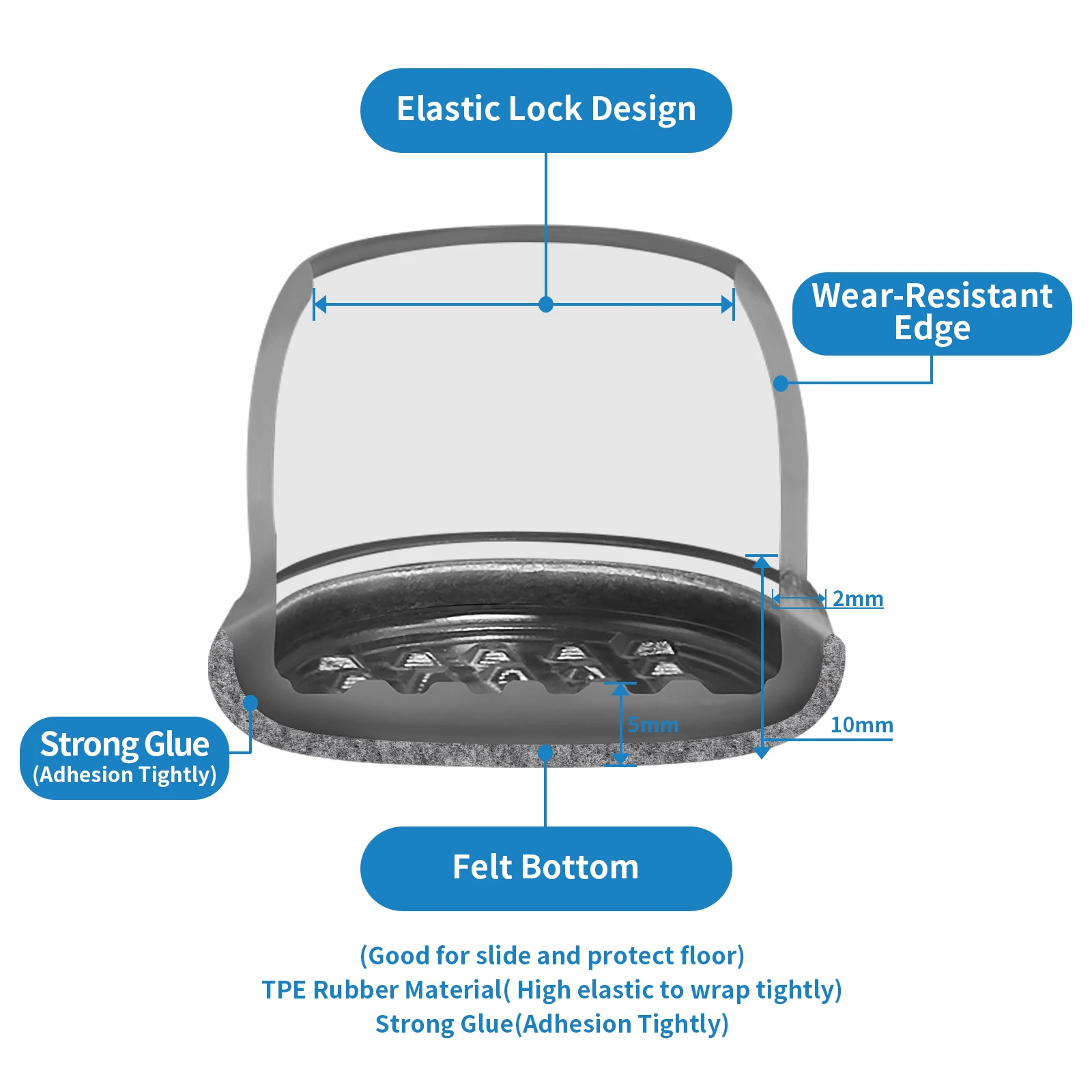 Рисунок 2 - силиконовые накладки на ножки стула