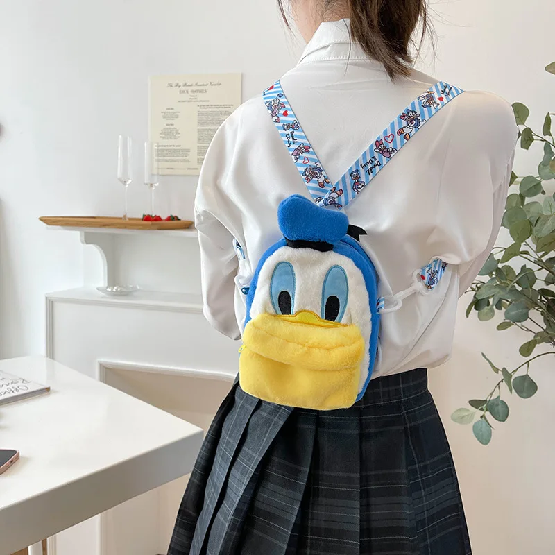 Disney Winnie De Poeh 2025 Nieuwe Pluche Rugzak Meisje Pluche Een Schouder Messenger Bag Cartoon Mode Kinderen Mini Rugzak