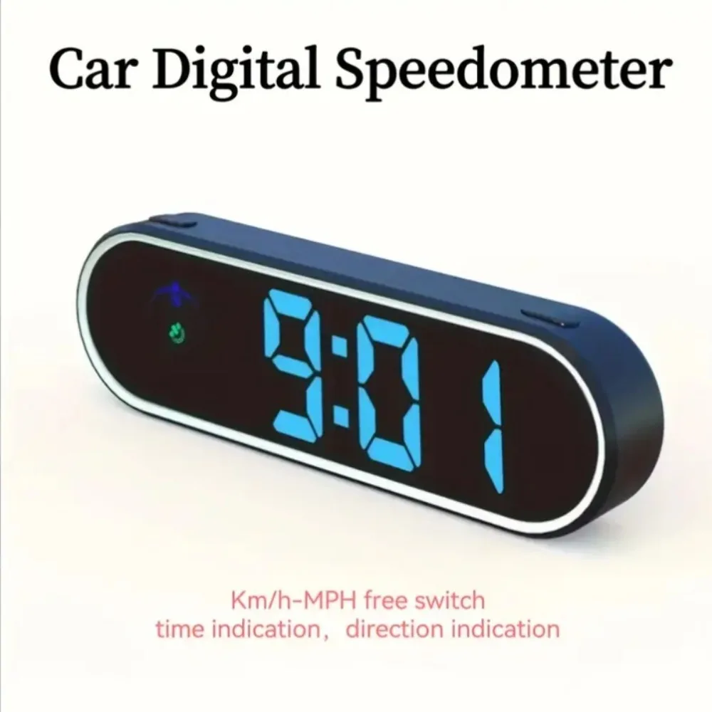 Colorful Colorful Display Time Clock Head-up Display Digital Speedometer with Compass Convenient Over-speed Alarm