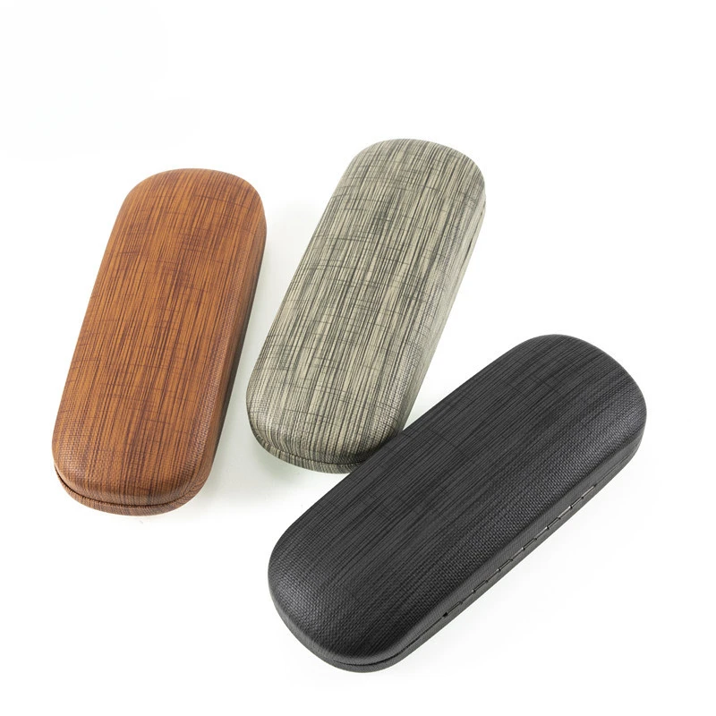 Velvet Wood Grain Frame Retro Glasses Case Men and Women Creative Personality Glasses Box Sunglasses Box Plain Glasses Case