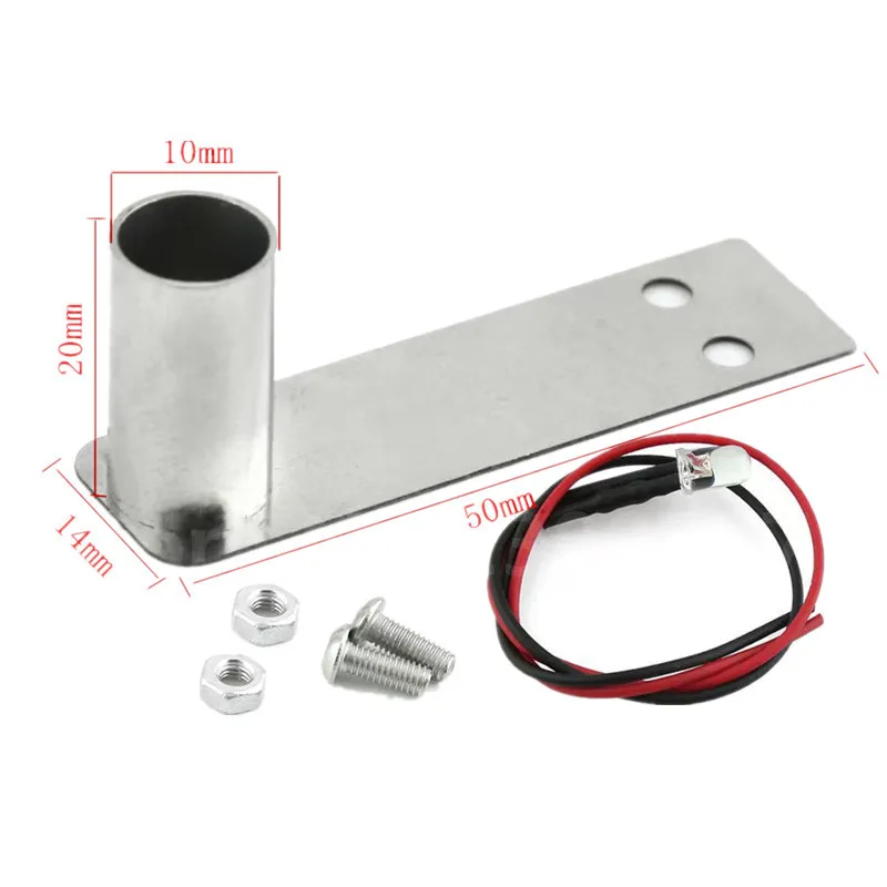 Stainless Steel RC Car Simulation Exhaust Pipe LED Modified Upgrade Part for 1/10 Drift Model Accessories