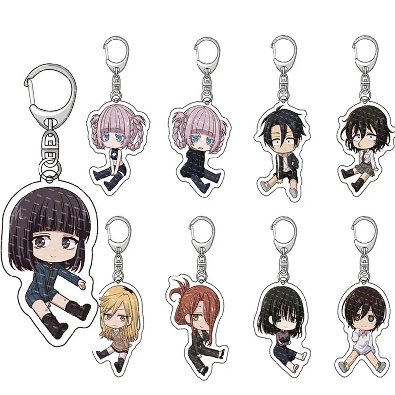 Anime Call of The Night Keychain Cosplay Nanakusa Nazuna Yamori Ko Kikyo Seri Hirata Nico Cute Figures Acrylic Keyring Bag Charm