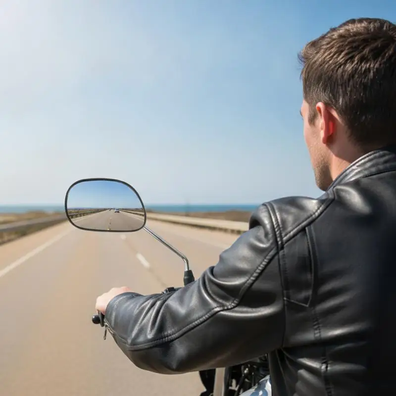 Universal 10mm Thread Black Oval Rearview Mirror Anti-glare for 125 Motorcycle E-bike Outdoor Riding