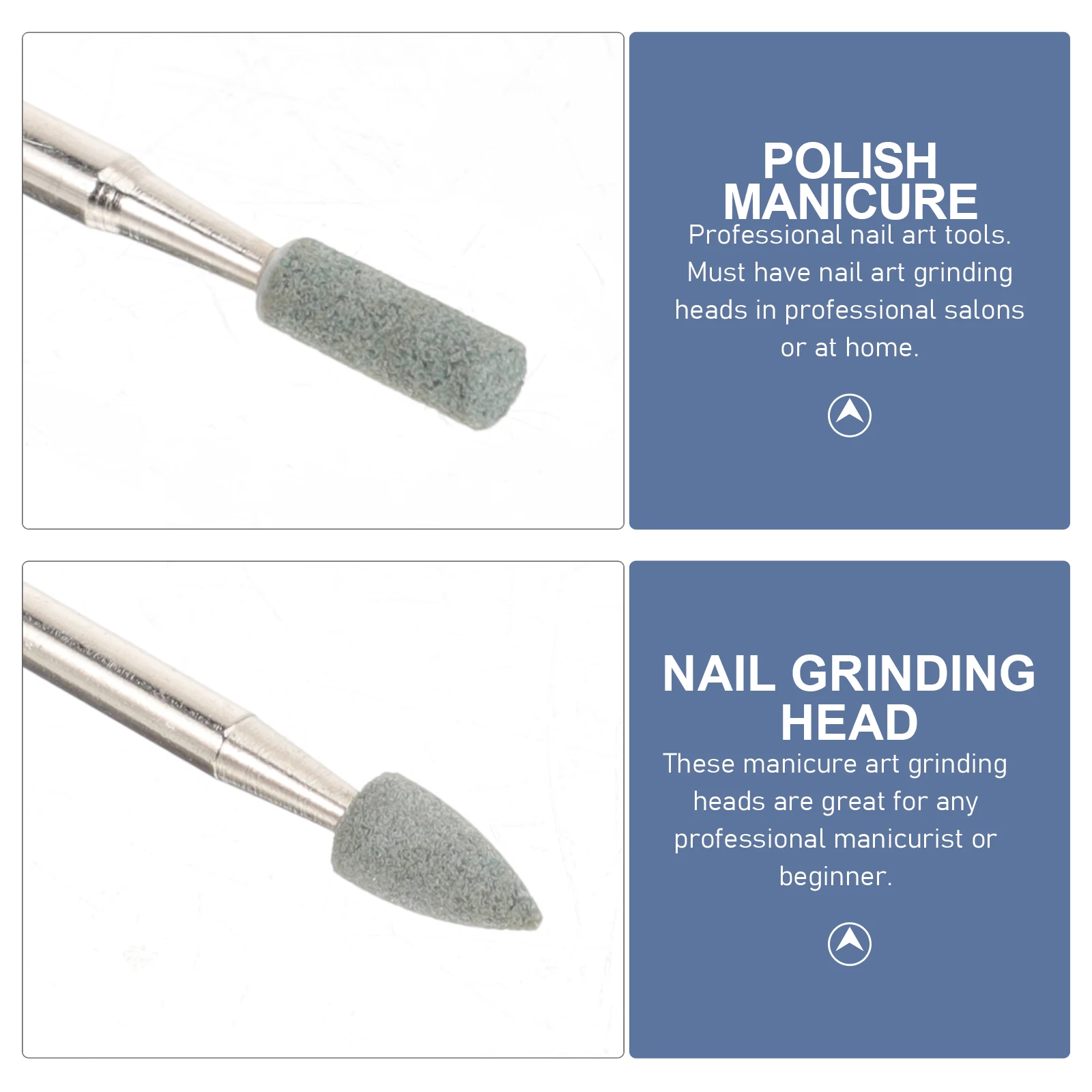 

4 шт. маникюрные сверла для дизайна ногтей, полировальные головки, кварцевый песок, материал, профессиональные шлифовальные инструменты, мини-сверлильный станок