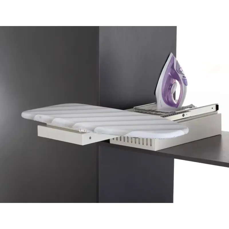 180 Degree Rotary Foldable Ironing Board Metal Box Holder 400mm Wide for Wardrobe Closets Walls Hardware