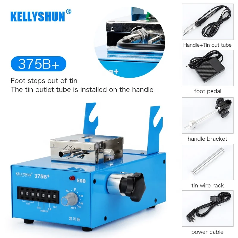 KELLYSHUN Digital Solder Tin Feeding Welding Table 375C Soldering Iron Station for BGA SMD Phone Rework Station