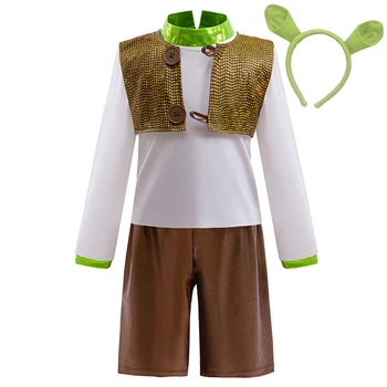 Monster Cosplay Costume Boys Halloween Carnival Party Shrek Clothing Children Birthday Gift Performance Role Play Outfits Sets