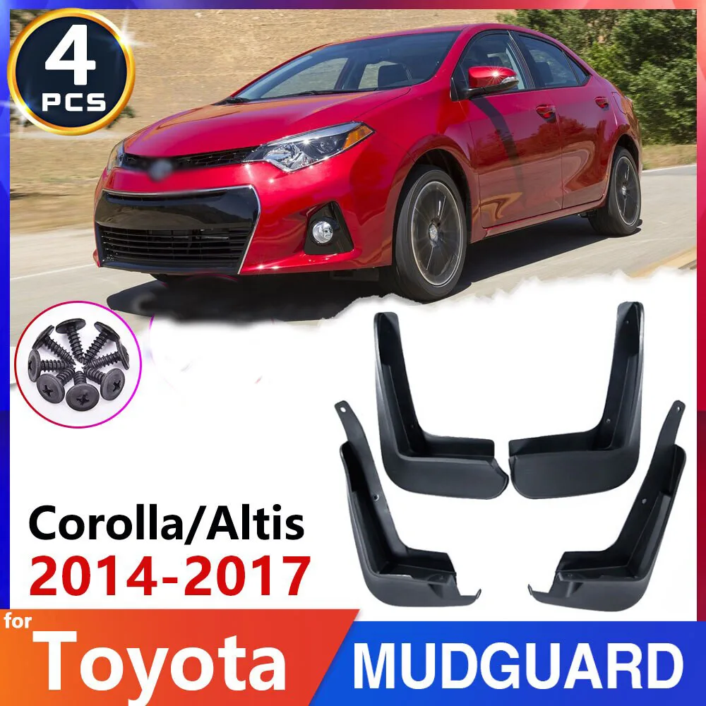 

4Pcs Car Mud Flaps Splash Guard Mudguard Fender for 2014-2017 Toyota Corolla