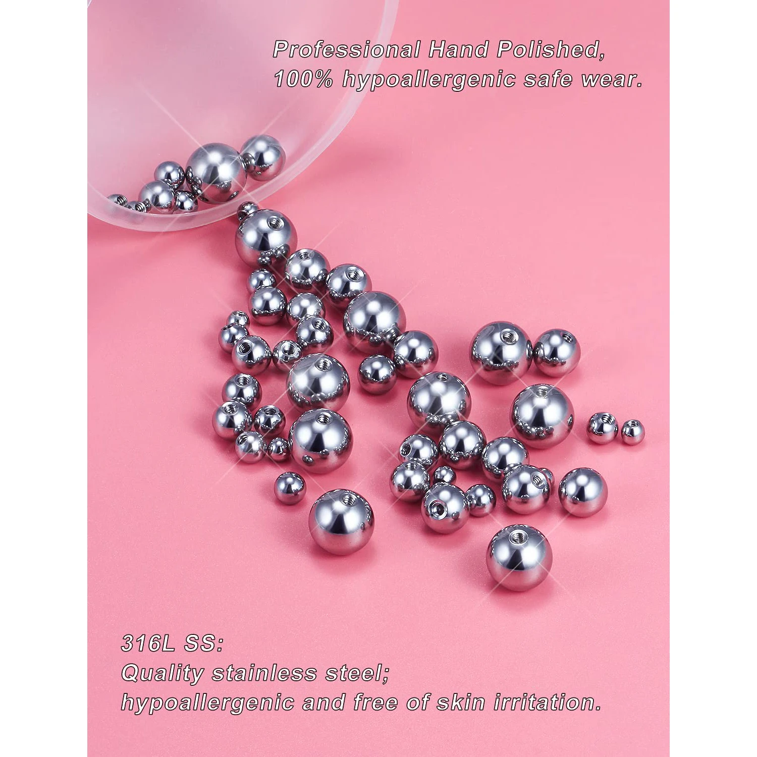 14G 3mm 4mm 5mm 6mm 8mm extéri - Body Jewelry Replacement Ball avis et prix