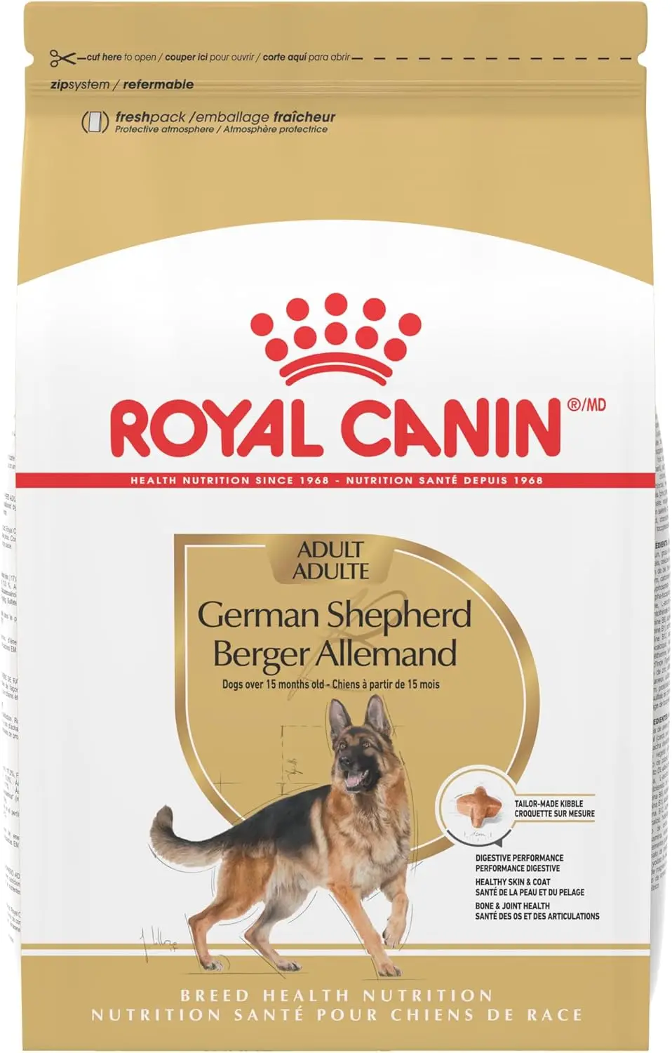 

Сухой корм для взрослых собак породы немецкая овчарка Canin Breed Health Nutrition, 30 фунтов (13,6 кг)
