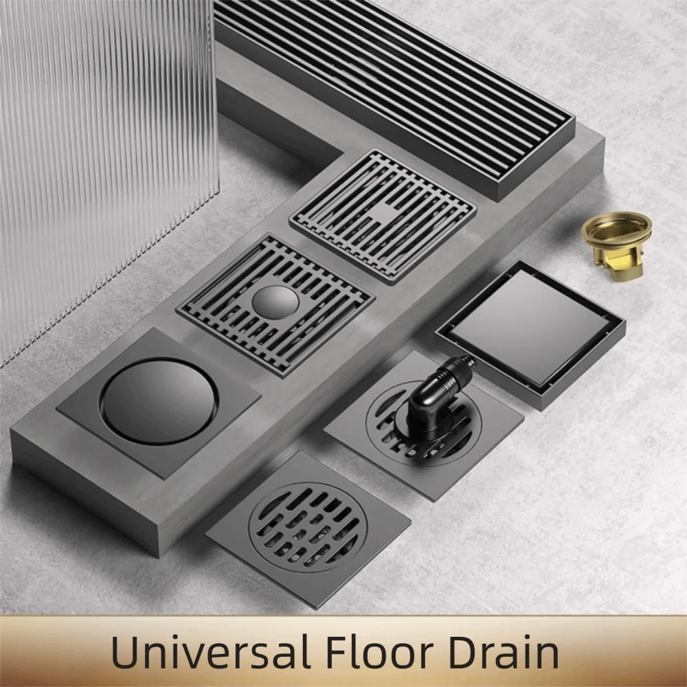 

Anti-Odor Stainless Steel Floor Drain Dual Use Universal Drain Valve Cover Thickened Square Shower Trap Filter Washing Machine