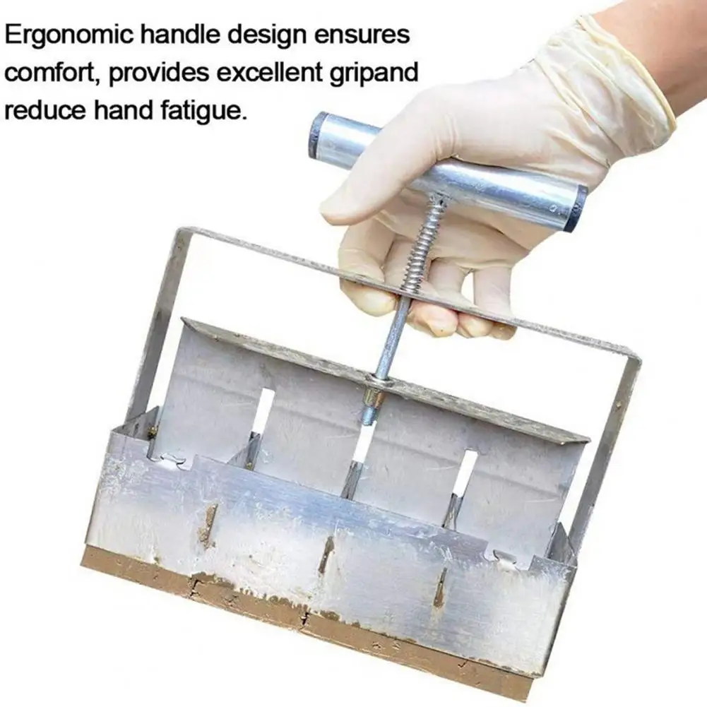 Root Growth Promotion Tool Aluminum Alloy Soil Block Maker with S Pins for Outdoor Plants Soil Blocking Tool for Starter Tray