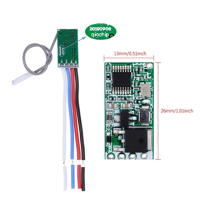 10PCS 433Mhz Universal Wireless DC 3.6V-24V Remote Control Switch 1 CH RF Relay Receiver LED Light Controller DIY Kit