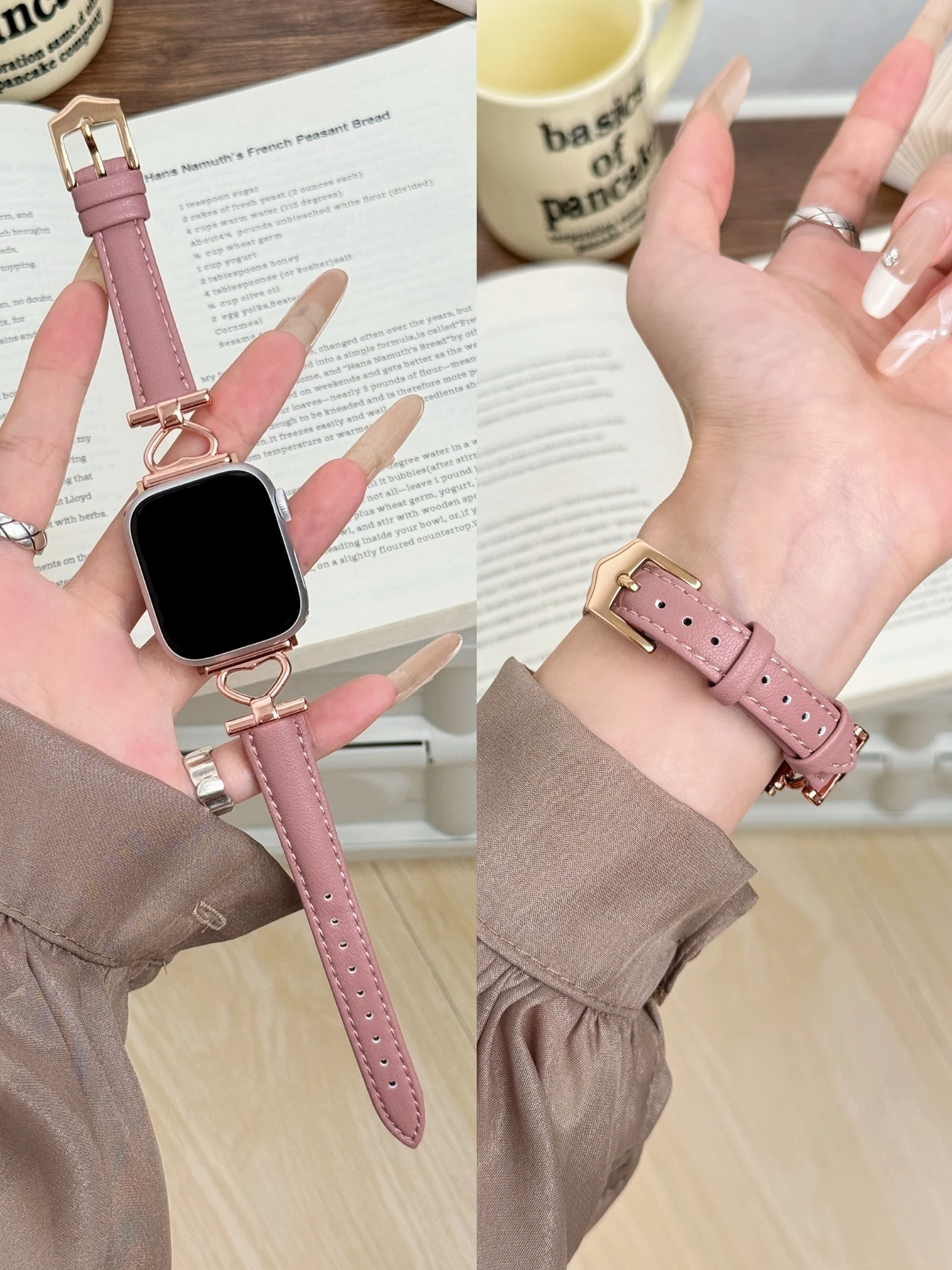 Moda couro loop correa para apple watch band série ultra 11/10/9/8/7/6/5/4/3 38mm 40mm 41mm 42mm 44mm 45mm 46mm 49mm cinta