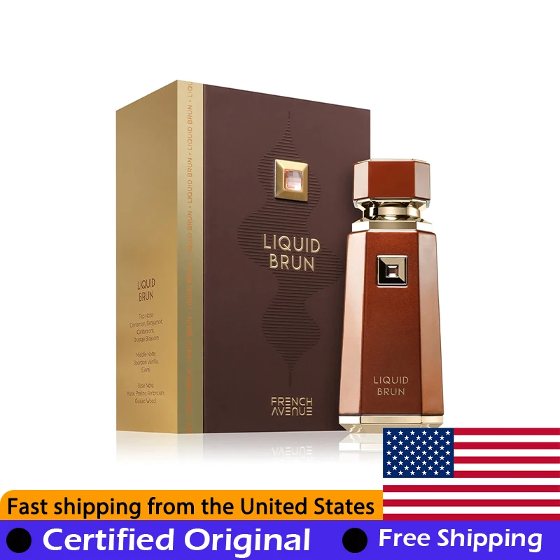 

French Avenue Liquid Brun Eau de Parfum Spray 3.4 Ounce Lasting Woody Pheromones Cologne Luxury Perfume 100 ML Makeup