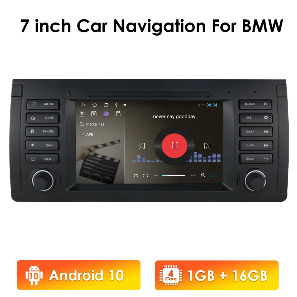 Android 10 For BMW 5/7 Series E39 E53 M5 E38 Quad Core Car Multimedia Radio Stereo Player GPS Navigation Bluetooth 16G ROM Wifi