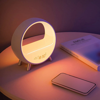 Wake-up light LED decorative light smart alarm clock colorful atmosphere light desktop desk lamp speaker bedside night