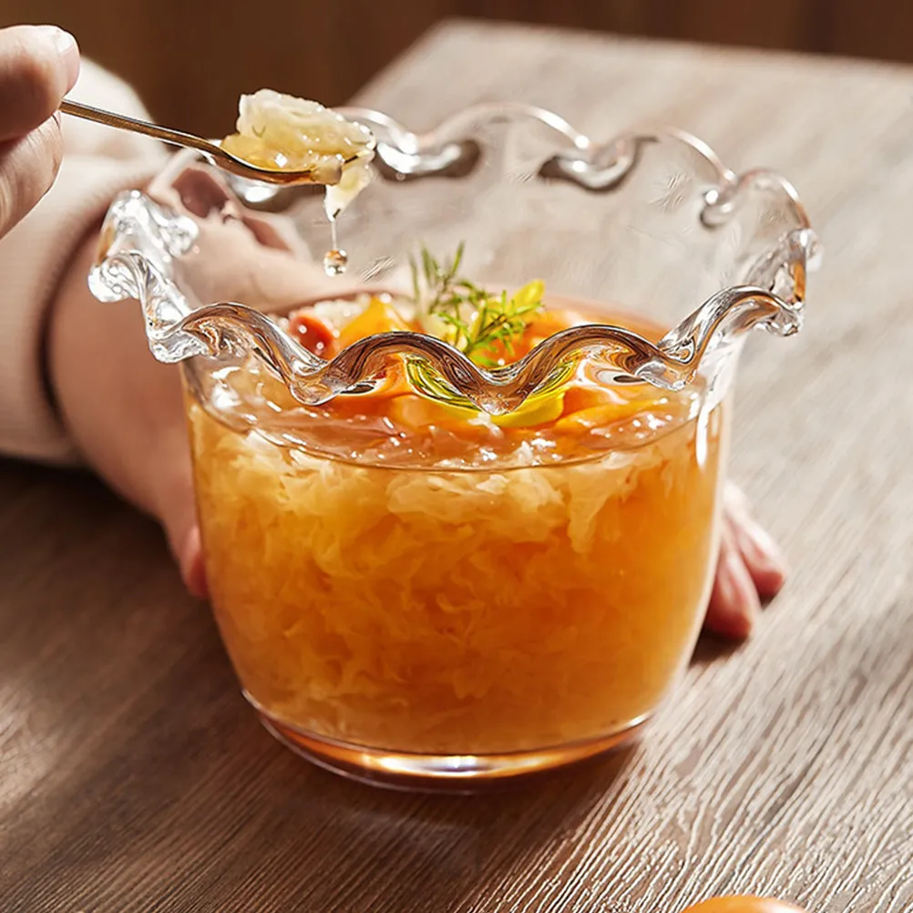 

Набор из 2-х премиальных толстостенных стеклянных десертных чаш, прозрачные салатники для фруктов и закусок, гладкие, легко моются, для кухни, дома, вечеринок, свадеб