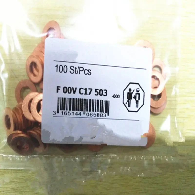 

100 шт. прокладка сальника форсунки F00vc17503 медная шайба с высокой точностью