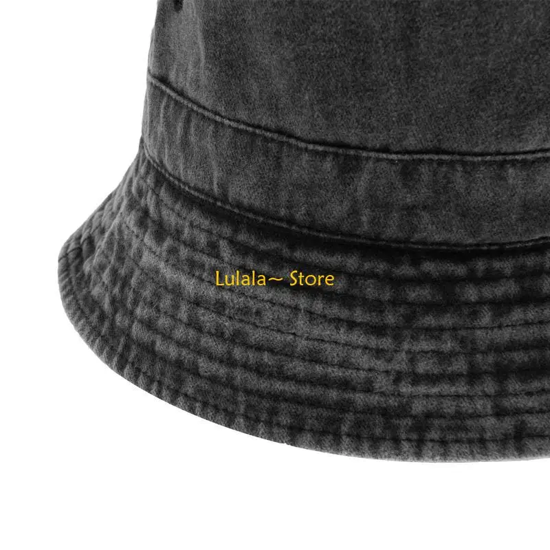 

Y4QA Unisex Cotton Bucket Hats Summer Sunscreen Panama Hat Color Sunbonnet Outd