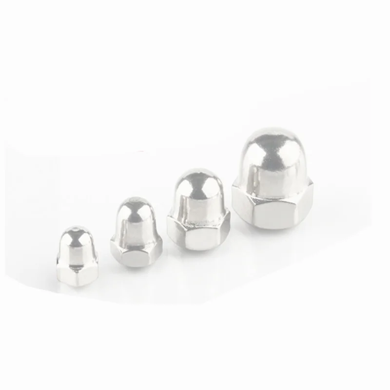10Pcs UNC UNF 304 Stainless Steel Cap Nuts Hex Acorn Dome Cover Blind Nuts US Coarse & Fine Thread 6#-32 8#-32 10#-24 1/4-20