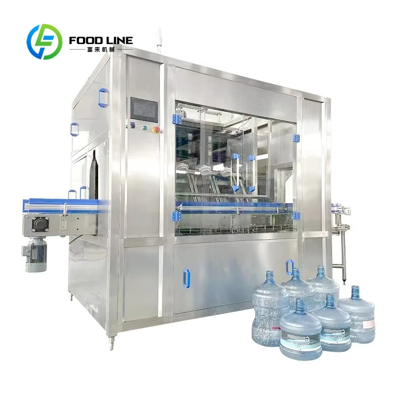 Customized Automatic Bottle Washing Machine Touch Screen Control High Pressure Barrel Washer for Jar Cleaning Production Line
