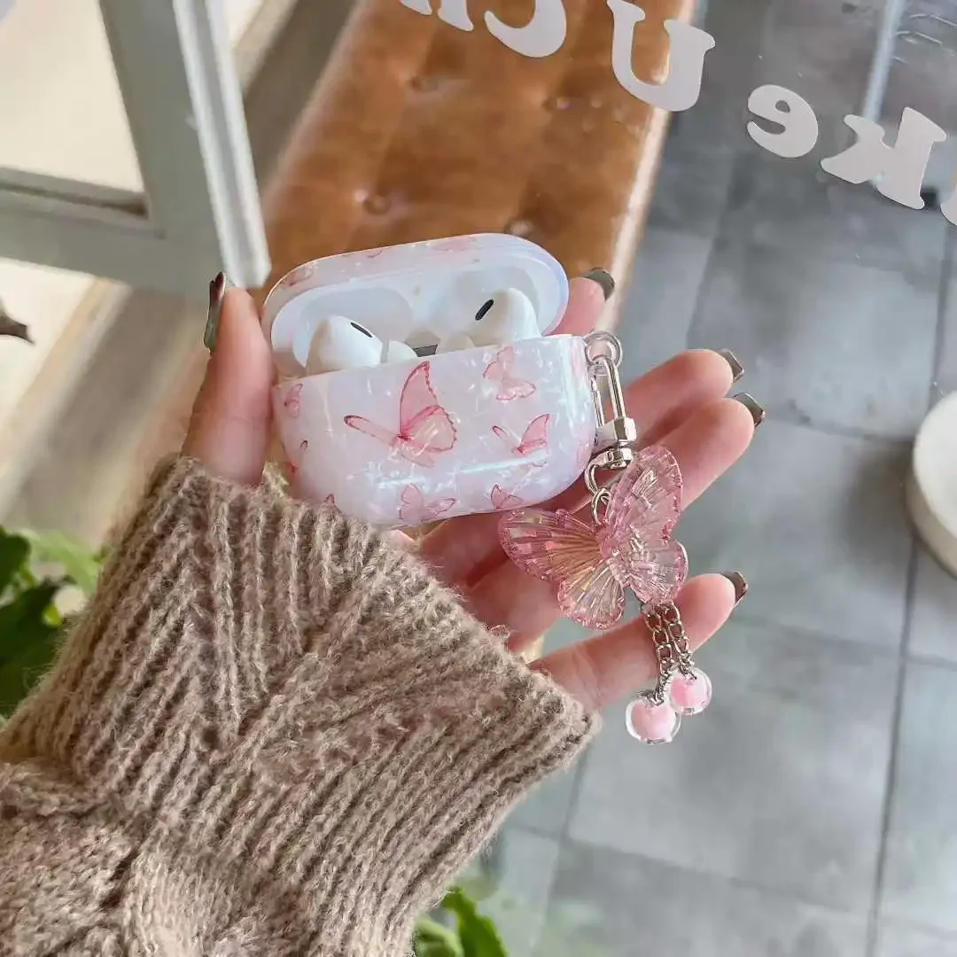 Niedlicher Cartoon-Schmetterling für AirPods 2 1 4 3 Ohrhörer-Hülle für AirPods Pro3 2025 Neue Pro 2 Schutzhülle Wireless Headset-Abdeckung