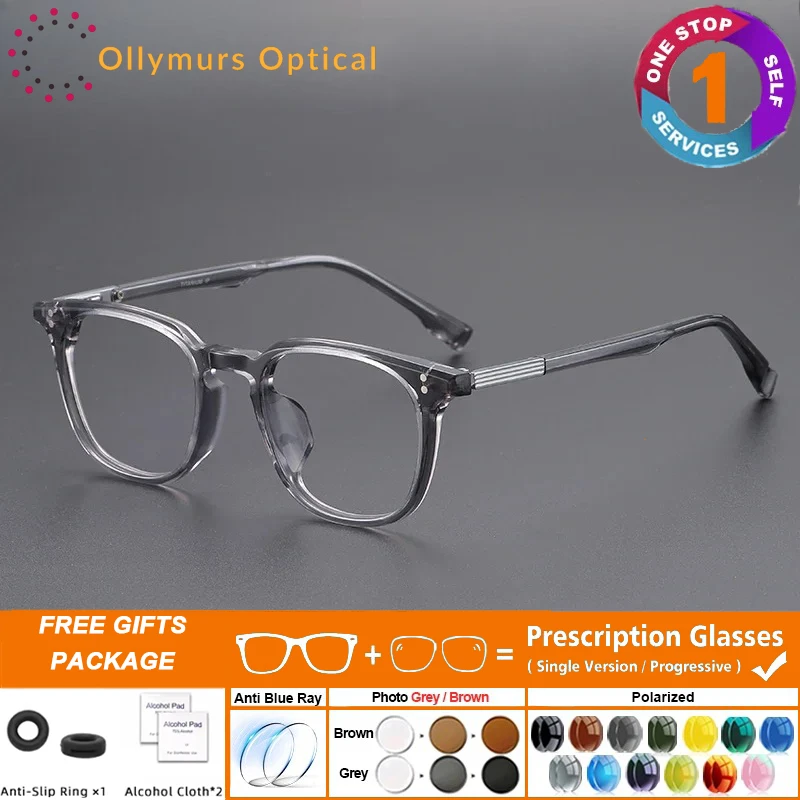 

Vintage Round High-Quality Acetate Prescription Eyeglasses Frame Luxury Brand Optical Myopia Glasses for Men Women Korean Style