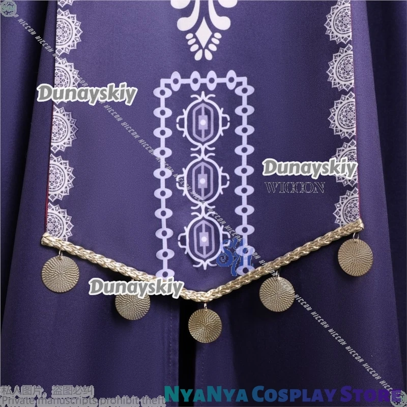 Monica Everett Secrets Of The Silent Witch Cosplay Anime Costume Magical Girl Magic School Purple Cape Halloween Christmas Party